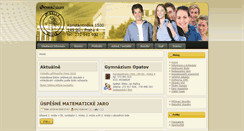 Desktop Screenshot of gymnazium-opatov.cz