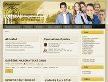 Tablet Screenshot of gymnazium-opatov.cz